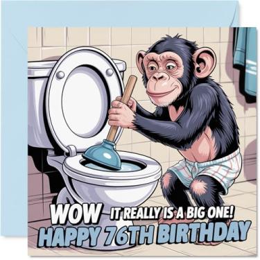 Imagem de Stuff4 Cartões de aniversário de 76 anos para homens e mulheres - It's a Big One! - Cartão de feliz aniversário para homem de 76 anos mulher avô tio irmã avó, cartões comemorativos de aniversário de