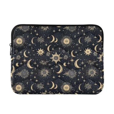 Imagem de Bolsa preta para laptop Starry Sky, capa protetora à prova de choque, bolsa de professor de 15,6 polegadas