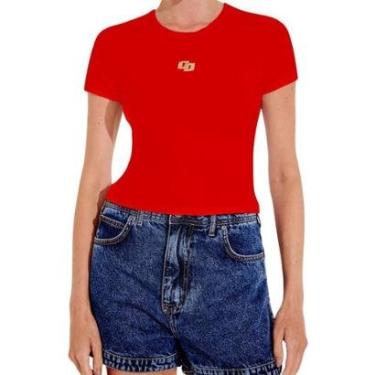 Imagem de Blusa Colcci Manga Curta Logo Metal New Feminina-Feminino