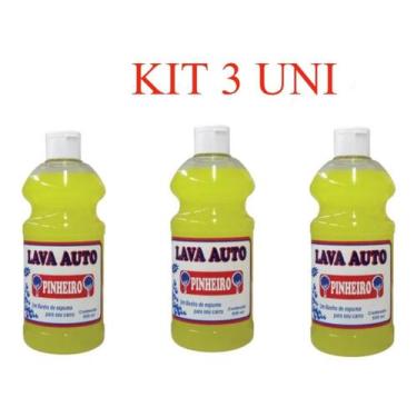 Imagem de Kit 3 lava auto shampoo pinheiro 500 ml - PEROLA