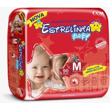 Imagem de Fralda Infantil Estrelinha Baby Hiper 1 Pacote Tamanho M 90 Un