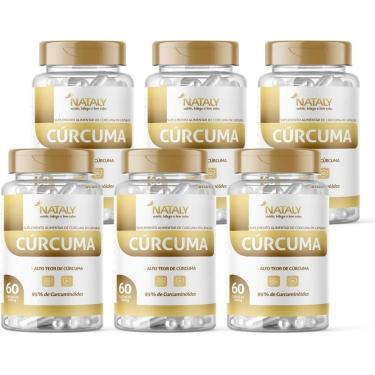 Imagem de Kit Com 06 - Cúrcum 95% Curcum 60 Capsulas de 500mg Nataly-Unissex