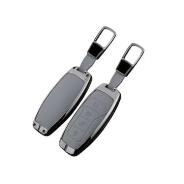 Imagem de Capa de chave remota de carro de liga compatível com BYD Atto 3 Han EV Dolphin Lied Tang Dm Qin PLUS Song Pro MAX Yuan Protetor Chaveiro(A 6-1 Cement Gray)