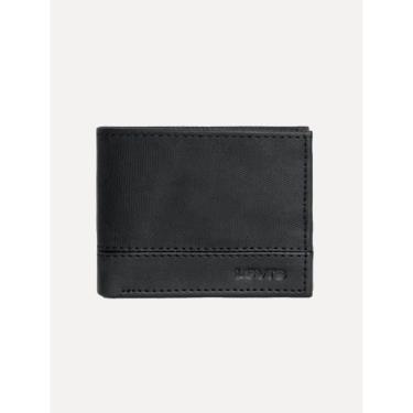 Imagem de Carteira Levis Masculina Couro ID Bifold Texture Preta-Masculino