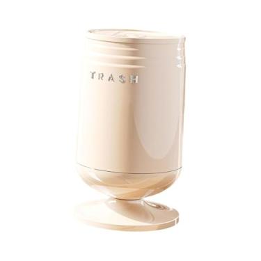 Imagem de Generic Lixeira portátil moderna para banheiro, dormitório, apartamento ou sala de estudos, Branco, L