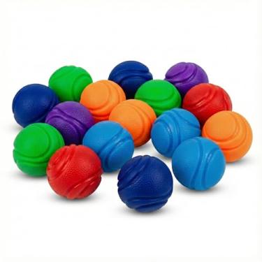 Imagem de Petite Paws Bolas de borracha SuperFetch para cães pequenos, brinquedos para dentição de cães pequenos, bolas de borracha para buscar, treinar, tédio e brincar sozinho - pacote com 12