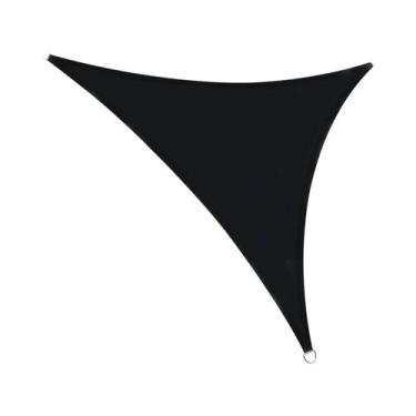 Imagem de Toldo Sombra Triangular Cinza Profundo 95% Bloqueio UV Com Bordas Curv