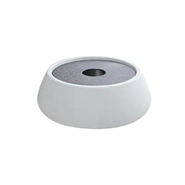 Imagem de Cinzeiro de cimento com tampa Cinzeiro removível de aço inoxidável para mesa Cinzeiro à prova de vento para casa, pátio, escritório, exterior, festas internas cinzeiros para casa (branco)