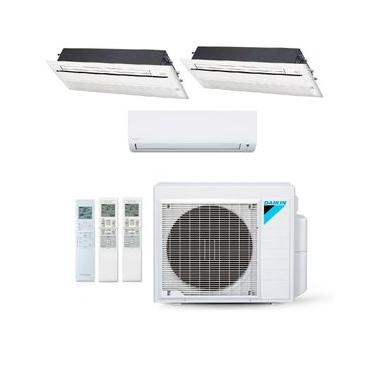 Imagem de Ar-Condicionado Multi Split Inverter Daikin 28.000 BTUs (1x Evap HW 12.000 + 2x Evap Cassete 1 Via 18.000) Quente/Frio 220V