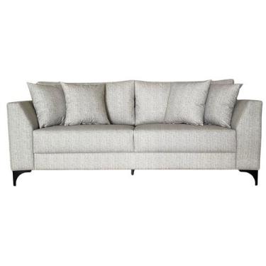 Imagem de Sofá Pierri Tecido Acquablock Pé Aço Preto Medida 190cm - 4R Estofados