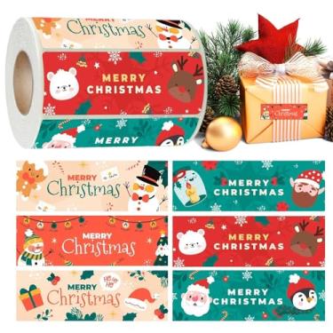 Imagem de Adesivos de Natal para artesanato - Decoração de de decalques de Natal - Etiquetas de decalque adesivas, para decoração de reuniões, família, escritório, envio para casa