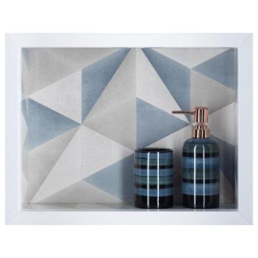 Imagem de Nicho Para Banheiro Em Porcelanato Polido Porta Shampoo Sabonete Organ