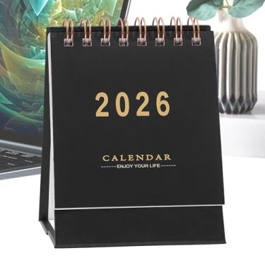 Imagem de Calendário de mesa pequeno 2025-2026 - Calendário de mesa em pé - Decoração de mesa para escritório, tarefas no local de trabalho, estudantes, professores, profissionais, empregados, agendas, escola