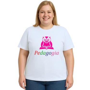 Imagem de Camiseta Pedagogia Coruja Universitária Personalizada - Use P4, Branco