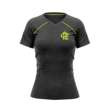 Imagem de Camiseta Braziline Flamengo Verdant Infantil - Cinza mescla/Verde-Unissex