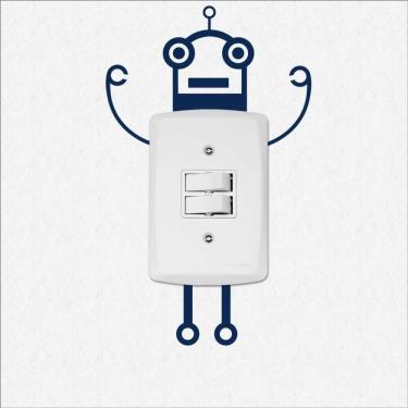 Imagem de Kit 2 Adesivos Interruptor Infantil Robo