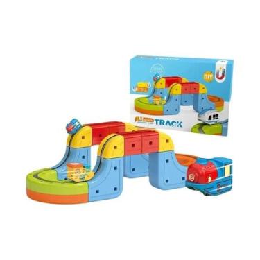 Imagem de Brinquedo Educativo Infantil DIY: Pista De Cubos Magnética Elétrica 3D