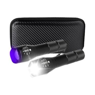 Imagem de Lanterna UV Recarregável Tipo C 2-em-1 395nm Luz Negra Portátil Para A