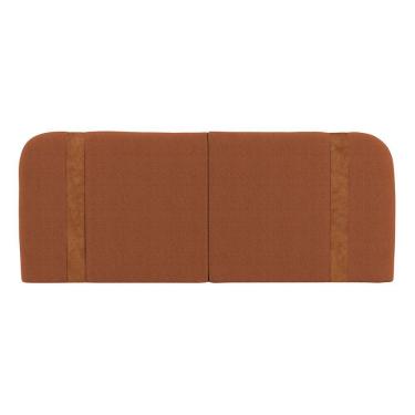 Imagem de Cabeceira Painel Orgânico Cama Box Casal Padrão Flay 140cm Dobrável Bouclé Terracota - Abmaza