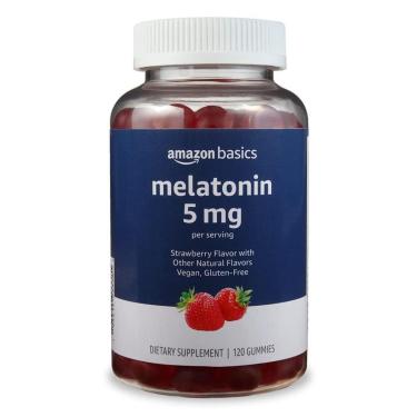 Imagem de Suplemento Amazon Basics Melatonina 5 Mg 120 Gomas-Unissex