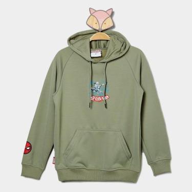 Imagem de Moletom Infantil Mooncity Homem Aranha Menino, Verde claro, 14A