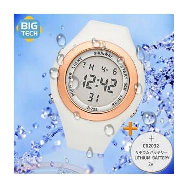 Imagem de Relógio Digital Feminino Esportivo WR Branco/ROSE - Genérico