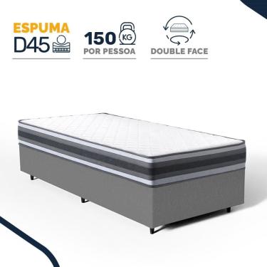 Imagem de Cama Box com Colchão de Espuma D45 Double Face Territory Hellen Solteiro 88cm