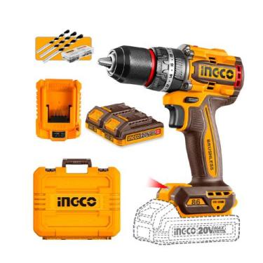 Imagem de Parafusadeira E Furadeira De Impacto Ingco 20V 86Nm 13MM Com 2 Bateria