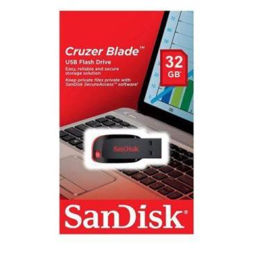 Imagem de Pen Drive SanDisk Cruzer Blade 32GB USB 2.0 Flash Drive Compacto Origi
