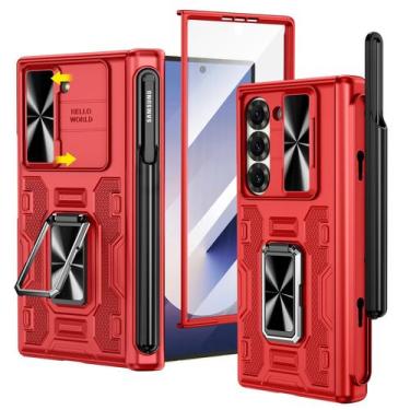 Imagem de Capa VEGO para Samsung Galaxy Z Fold6 360 Kickstand vermelha