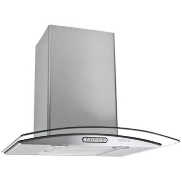 Imagem de Coifa De Parede 60cm Vidro Curvo Duto Slim Fogatti Inox 220V, Prata, 2