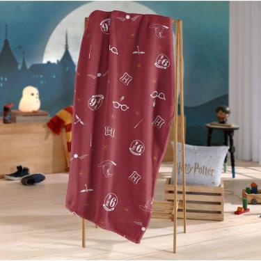Imagem de Manta Plush Licenciado Harry Potter Diagonal Solteiro 150x220cm