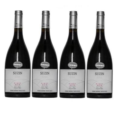 Imagem de Kit 4 Un Vinho Suzin Pinot Noir 750 ml