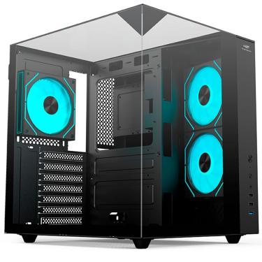 Imagem de Gabinete Gamer Aquarius MT-G950BK Vidro Temperado Frontal Lateral e Superior ATX Preto C3tech