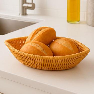 Imagem de Fruteira Concha Fibra De Bambu Decorativa Mesa Cozinha - DOLCE HOME