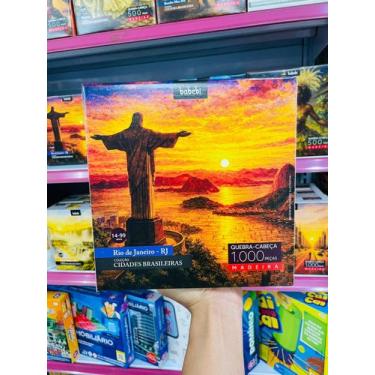 Imagem de Quebra cabeça 1.000 peças em madeira Cristo Rio de Janeiro BABEBI