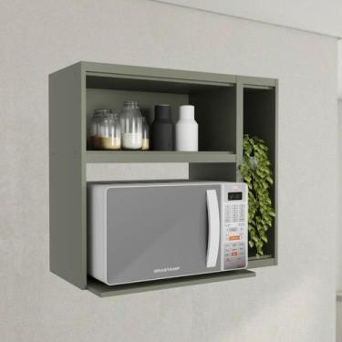 Imagem de Nicho para Forno Microondas em Mdf Cozinha Sevilha Verde Hill - Herval