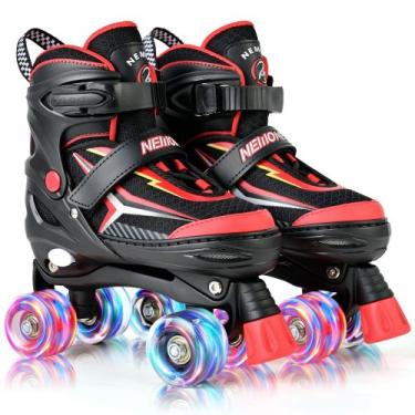 Imagem de Patins NEMONE ajustáveis com rodas luminosas para meninos