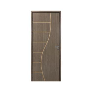 Imagem de Kit Porta de Madeira Decorada 215x94cm com Batente de MDF Ultra 16cm C