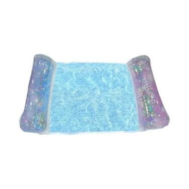 Imagem de Boia Inflável Gradiente De Lantejoulas Para Piscina, Assento Flutuante