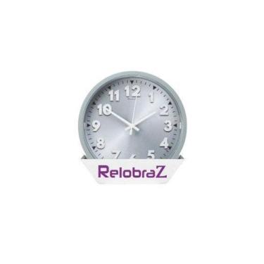 Imagem de Relógio De Parede Kairós 21 Cm Cinza Claro - Relobraz