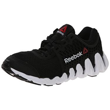 Imagem de Reebok Zigtech Tênis de corrida grande e rápido (criança pequena/criança grande), Preto/branco, 20