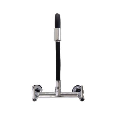 Imagem de Torneira Misturador Color Flexível Preto Cozinha Parede Meli