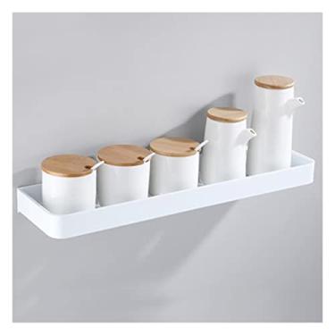 Imagem de GFONIX Rack de armazenamento de banheiro alumínio preto banheiro cosméticos prateleira de artigos de higiene pessoal organizador de chuveiro acessório de banheiro para dormitório, banho, cozinha (cor: SH-0362)