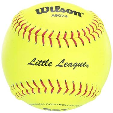 Imagem de Wilson Sporting Goods Softball A9074 Little League (pacote com 12), 30 cm, amarelo óptico (WTA9074BSST)
