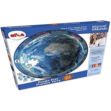 Imagem de Puzzle Play Planeta Terra 214 peças - Manual do Mundo, Elka, Colorido