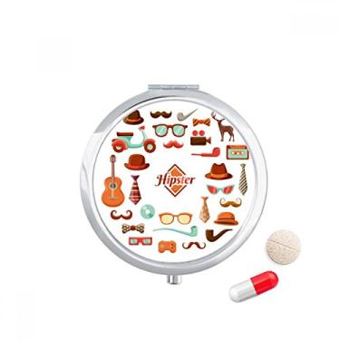 Imagem de Estojo de comprimidos para música de guitarra e alimentos frescos, caixa de armazenamento de remédios