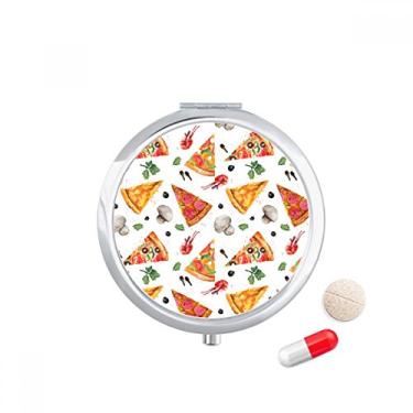 Imagem de Delious Food Pizza Ilustration Pattern Pill Case Pocket Medicine Storage Box Recipiente Dispenser