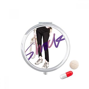 Imagem de Caixa de comprimidos com ilustração de desenho artístico Shock Girl Caixa de armazenamento de remédios