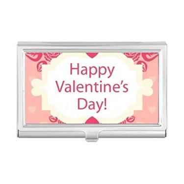 Imagem de Carteira com porta-cartões rosa e branco Happy Valentine's Day (Feliz Dia dos Namorados)